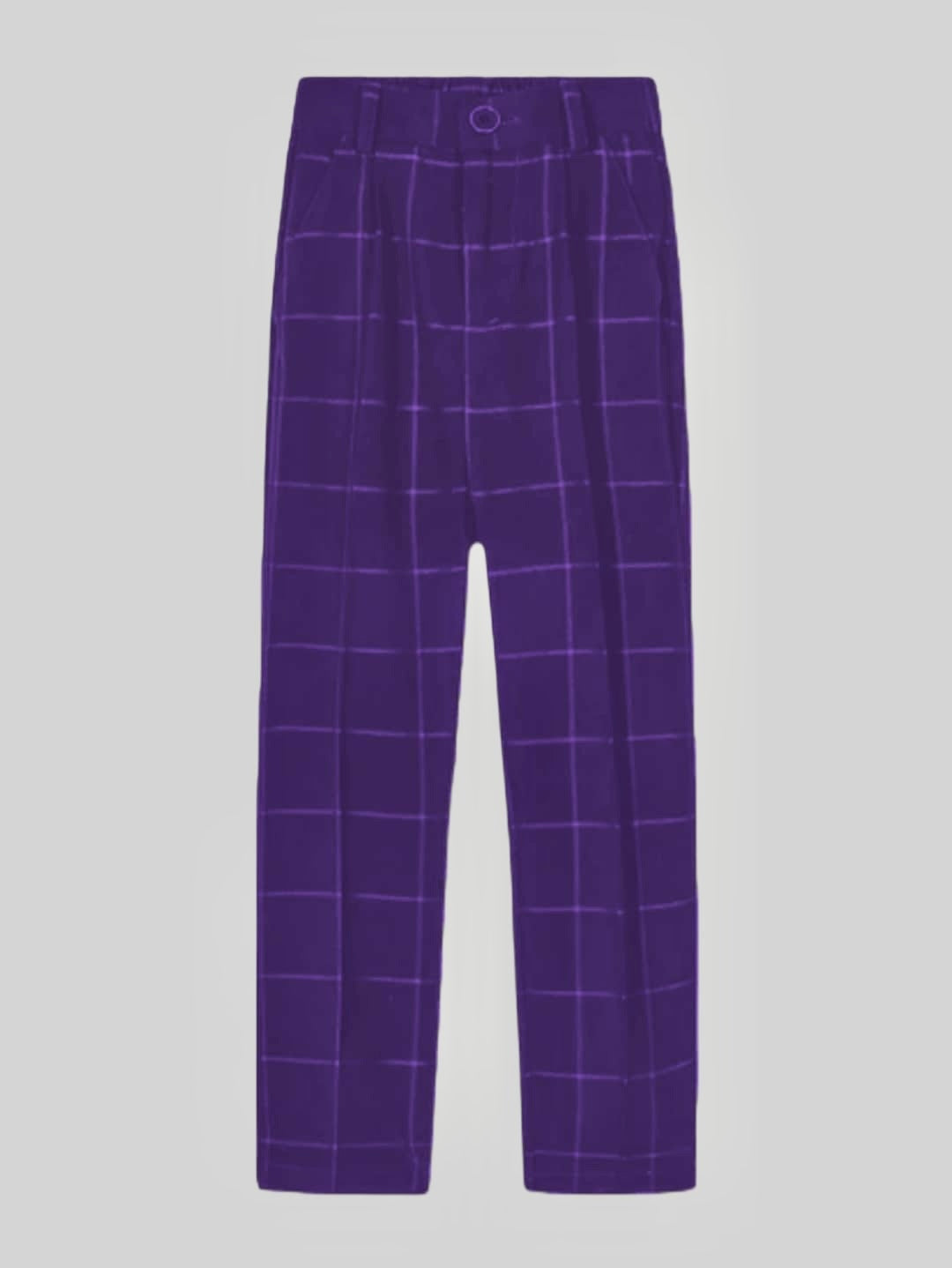Button Plaid Pant