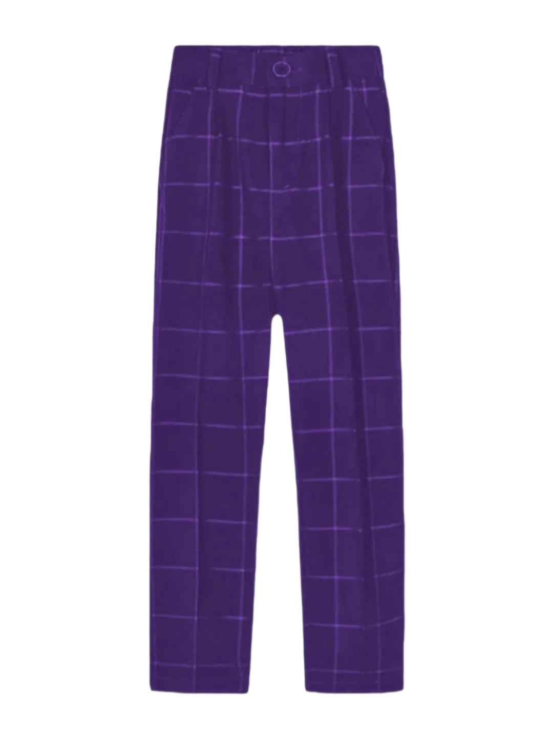 Button Plaid Pant